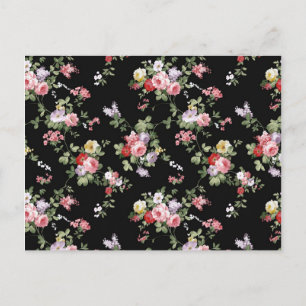 Elegant Girly Pink Red Trendy Rozen Floral Briefkaart