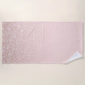 Elegant Girly Roos Gold Pink Strandlaken (Voorkant)