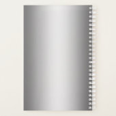 Elegant girly roos goudglitter zilveren palmmake-u planner (Achterkant)