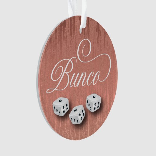 Elegant Girly Sparkle Dice Bunco Ornament (voorkant)