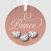 Elegant Girly Sparkle Dice Bunco Ornament (achterkant)