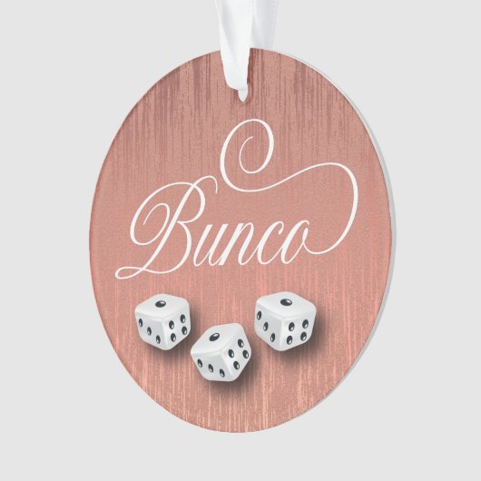 Elegant Girly Sparkle Dice Bunco Ornament (voorkant)
