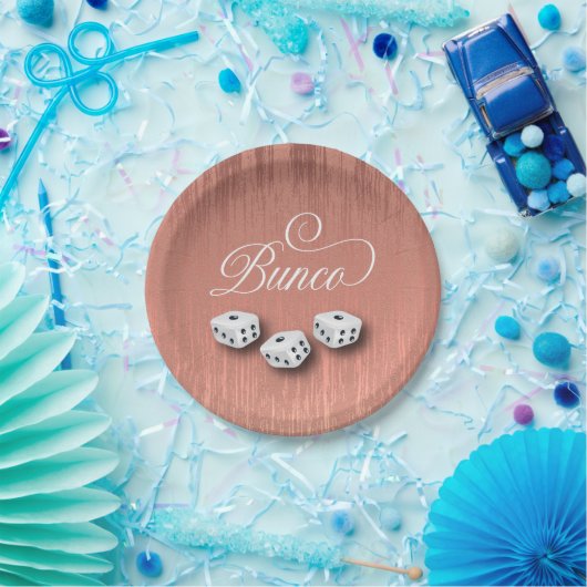 Elegant Girly Sparkle Dice Bunco Papieren Bordje (Feest)