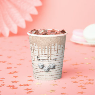Elegant Girly Sparkle Queen Dice Bunco Papieren Bekers
