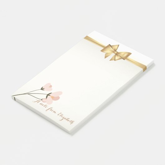 Elegant Girly Stylish, Bow, Flower Post-it® Notes (Schuin)