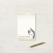 Elegant Girly Stylish ,Girl Post-it® Notes (Op bureau)