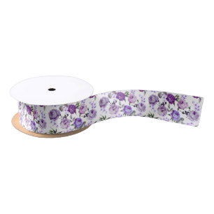 Elegant Girly Violet Lila Purple Flowers Lint