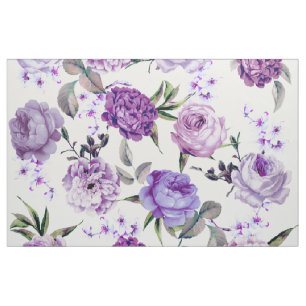 Elegant Girly Violet Lila Purple Flowers Stof