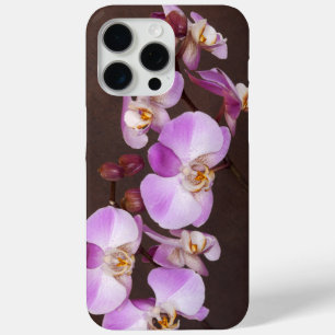 Elegant Girly Violet White Orchid Flowers iPhone 15 Pro Max Hoesje