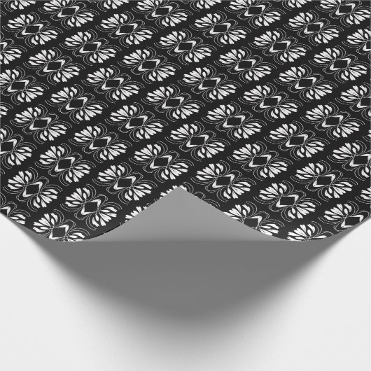 Elegant Glam Black en White Flair All Occasion Cadeaupapier (Hoek)