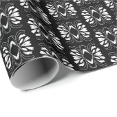 Elegant Glam Black en White Flair All Occasion Cadeaupapier (Rol Hoek)