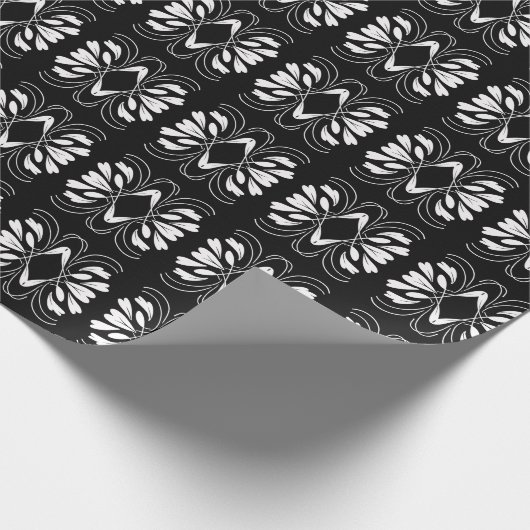 Elegant Glam Black en White Flair All Occasion Wr Cadeaupapier (Hoek)