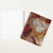 Elegant Glam Burgundy Red Gold Liquid Marble Agate (Devant avec enveloppe)