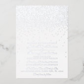 Elegant Glam Confetti Wedding Real Folie Uitnodiging (Voorkant)