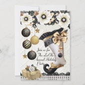 Elégant Glam Fête de Noël Invitations (Devant)