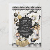 Elégant Glam Fête de Noël Invitations (Dos)