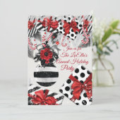 Elégant Glam Fête de Noël Invitations (Debout devant)