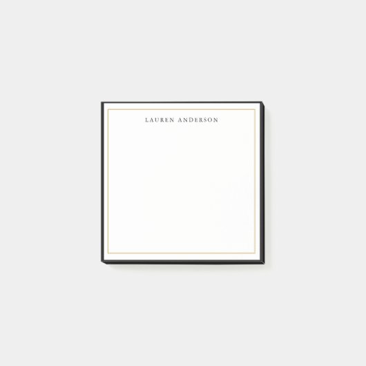 Elegant, Glam Gold & Black border Flat Post-it® Notes (Voorkant)