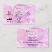 Élégant Glam Holographic Cake Care Carte de visite (Devant / Derrière)