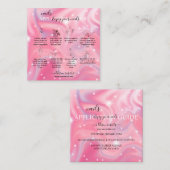 Elegant Glam Iridescent Nail Application Guide Vierkante Visitekaartje (Voorkant / Achterkant)