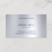 Elegant Glam Silver-look Professional Simple Plain Visitekaartje (Achterkant)