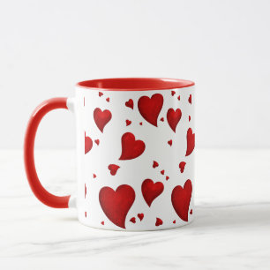 Elegant Glam Stijlvolle Trendy Red Heart valentijn Mok