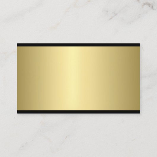 Elegant Glamor Faux Gold Modern Simple Sjabloon Visitekaartje (Achterkant)