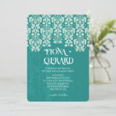 Elegant Glamor Lace Engagement Party Invitation (Debout devant)