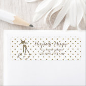 Élégant Glamour, Chat, Étiquette de adresse Pois (En situation)