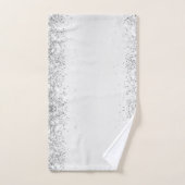 Élégant glamour de la Glitterie Argent (Serviette à main)