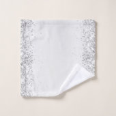 Élégant glamour de la Glitterie Argent (Gant de toilette)