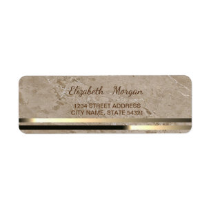 Elegant Glamour Marmer, Streep Adreslabel Etiket