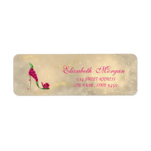 Elegant Glamoureus Chic Address Label-Hiel Etiket