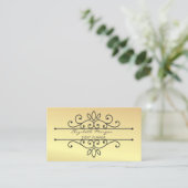 Elegant Glamoureus Chic, Faux Gold Visitekaartje (Staand voorkant)