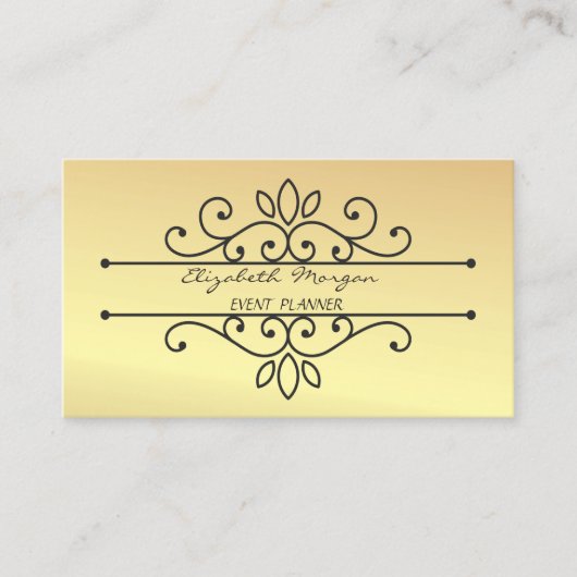 Elegant Glamoureus Chic, Faux Gold Visitekaartje (Voorkant)