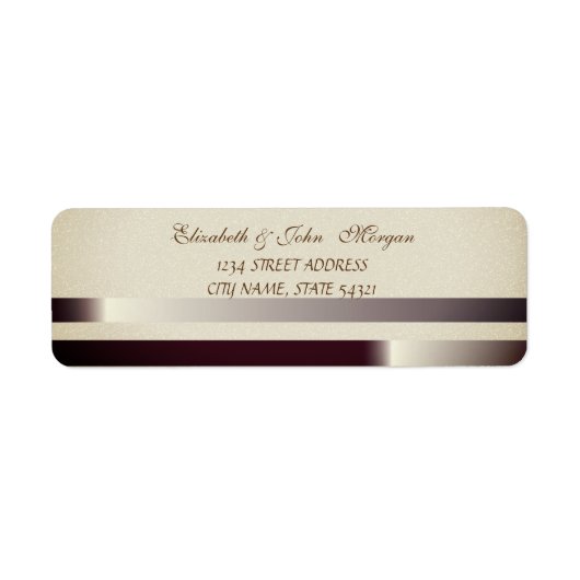 Elegant Glamoureus Chic Glittery Adres Label (Voorkant)