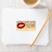 Elegant Glamoureus Chic Glittery Bokeh, Lips Etiket (Insitu)