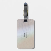 Elegant glamoureus holografisch goudanananassap bagagelabel (Achterkant verticaal)