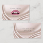 Elegant glamoureus modern glitterielips visitekaartje (Voorkant / Achterkant)