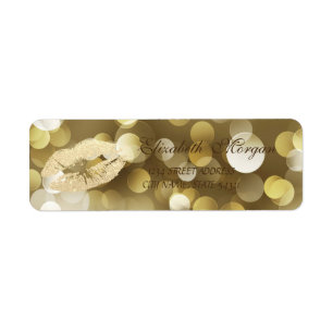 Elegant Glamoureuze Adreslabel-Lippen Etiket