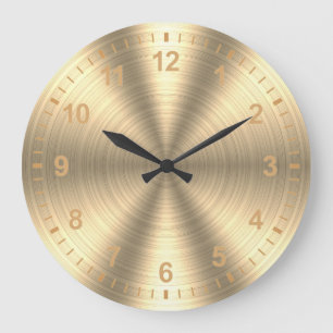 Elegant glanzend goud metallisch grote klok