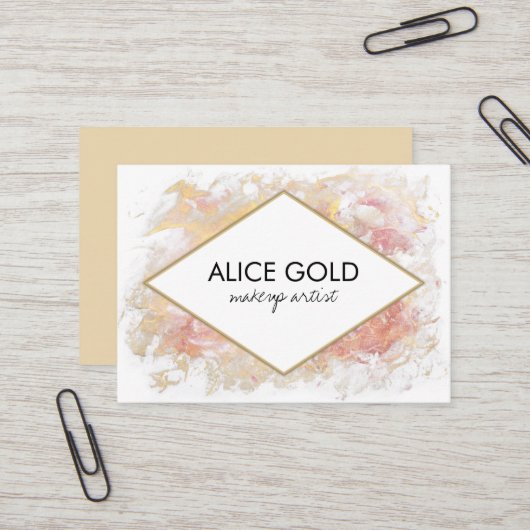 Elegant glanzend schilderij visitekaartje (Voorkant / Achterkant in situ)