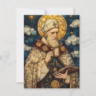 Elegant Glas in lood Pope Briefkaart