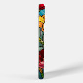Elegant Glas in lood Rood & Gele Tulpen Case-Mate iPhone Case (Achterkant / Rechts)