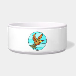 Elegant Glas in lood Vogel Pet Bowl Voerbakje