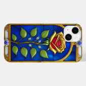 Elegant Glazen in lood raam met gouden Roos Case-Mate iPhone Case (Achterkant (horizontaal))
