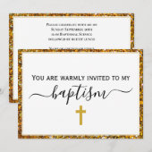 Elegant Glitter ADULT BAPTISM Kaart (Voorkant / Achterkant)