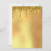 Elegant glitter Birthday Invitation Kaart (Achterkant)