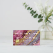 Elegant Glitter Credit Card Visitekaartje (Staand voorkant)