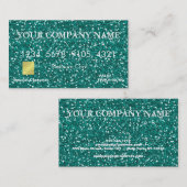 Elegant Glitter Credit Kaart Visitekaartje (Voorkant / Achterkant)